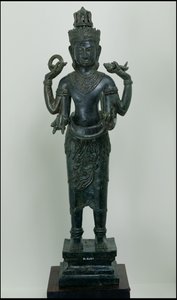Standbeeld van Vishnu in zijn drievoudige vorm van Vishnu, Narayana en Vasudeva, Angkor Thom